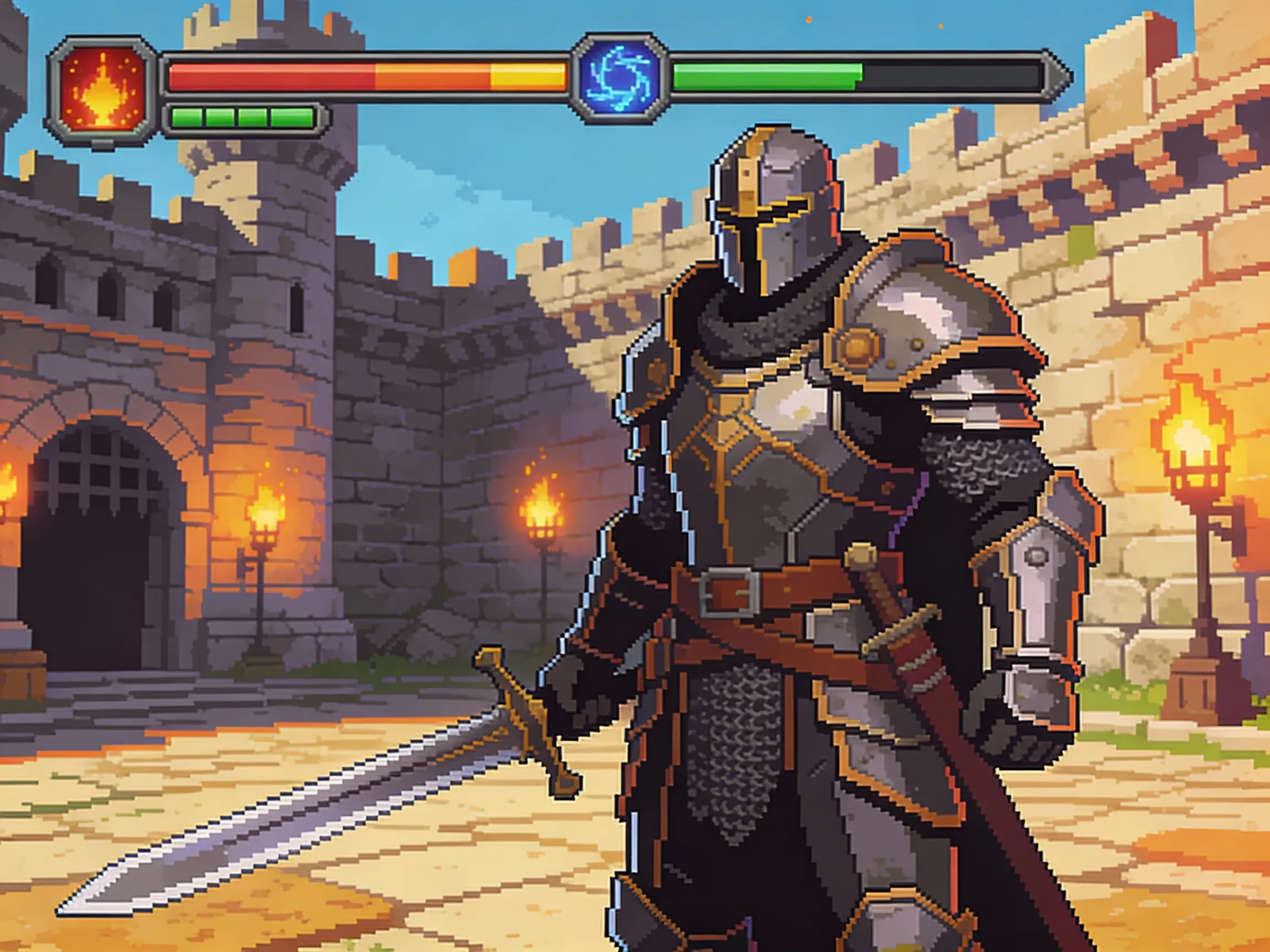 Concept art - górski krajobraz z magicznymi akcentami